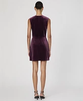 French Connection Women's Stretch Velvet Square-Neck Dress