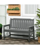 Streamdale Furniture Outdoor Bench, 2-Person Park Style Garden Bench with All