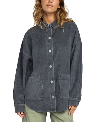 Roxy Junior's Kick Back Washed Cotton Corduroy Shacket