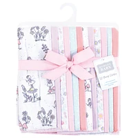 Hudson Baby Infant Girl Flannel Burp Cloth 12pk, Garden Fairies, One Size