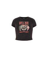 City Chic Women's Micro Print Wash Tee