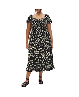 City Chic Plus Emie Print Midi Dress