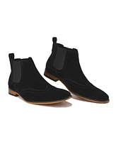 Gino Vitale Men's Slip On Wing Tip Chelsea Boots