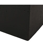 Simplie Fun Sleek Square Cast Stone Planter: Elevate Your Outdoor Oasis