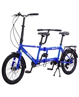 Simplie Fun Tandem bike, 20inch wheels, 2-seater, shimano 7speed, foldable tandem adult beach cruiser