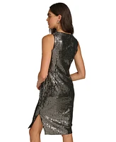 Calvin Klein Women's Embellished Velvet Shift Dress