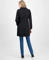 Michael Kors Women's Notched Collar Button-Front Coat, Exclusively at Macy's