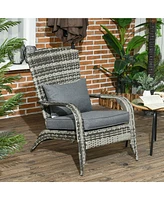 Simplie Fun Patio Wicker Adirondack Chair, Outdoor All