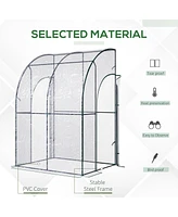 Simplie Fun 5' x 4' x 7' Lean-to Greenhouse, Walk