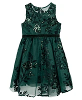 Rare Editions Little Girls Burnout Velvet Dress