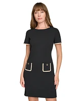 Tommy Hilfiger Women's Colorblocked Pocket Sheath Dress