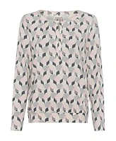 Olsen Women's Long Sleeve Retro Print T-Shirt