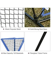 Streamdale Furniture Baseball Practice Net Set with 7.5x7ft Catcher Net, Ball Caddy and Batting Tee