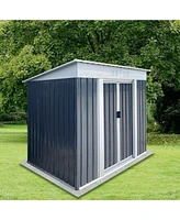 Streamdale Furniture Outdoor Storage Sheds 6FTx4FT Pent Roof Grey