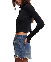 Free People Women's Midnight Half-Zip Top