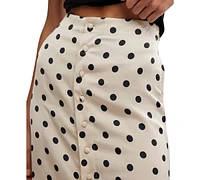 Free People Women's Analise Printed Button-Front Midi Skirt