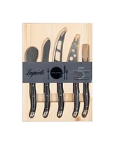 French Home Laguiole 5-Piece Artisan Cheese Knife Set with Pakkawood Handles