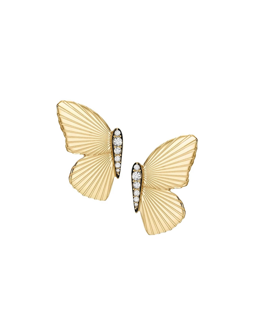 Fossil Butterfly Stainless Steel Stud Earrings