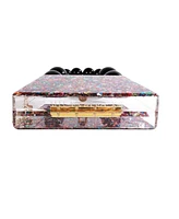 Milanblocks Forever Love confettie Top Handle Acrylic Clutch