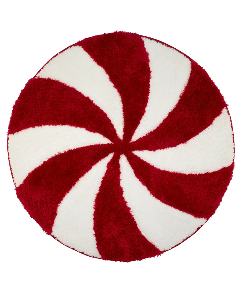 Avanti Peppermint Candy Round Bath Rug, 29" Round