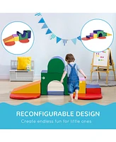 Simplie Fun 7-Piece Baby Soft Play Equipment, Toddler Climber for Creativity and Shape Discovery, with Easy-to-Clean Surface, Climbing Toy for Toddler