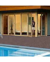 Simplie Fun Plastic Interlocking Deck Tiles, 11.8" x11.8" (Pack of 44), Patio Flooring Outdoor Waterproof All Weather Use for Garden Poolside Front/Ba