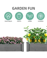 Streamdale Furniture Over Ground Raised Garden Bed 96x28x10", Large Long Planter Box for Outdoor, Tool-Free Assembly