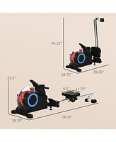 Simplie Fun Ultimate Water Rowing Machine: Full-Body Cardio with Adjustable Resistance and Foldable Design