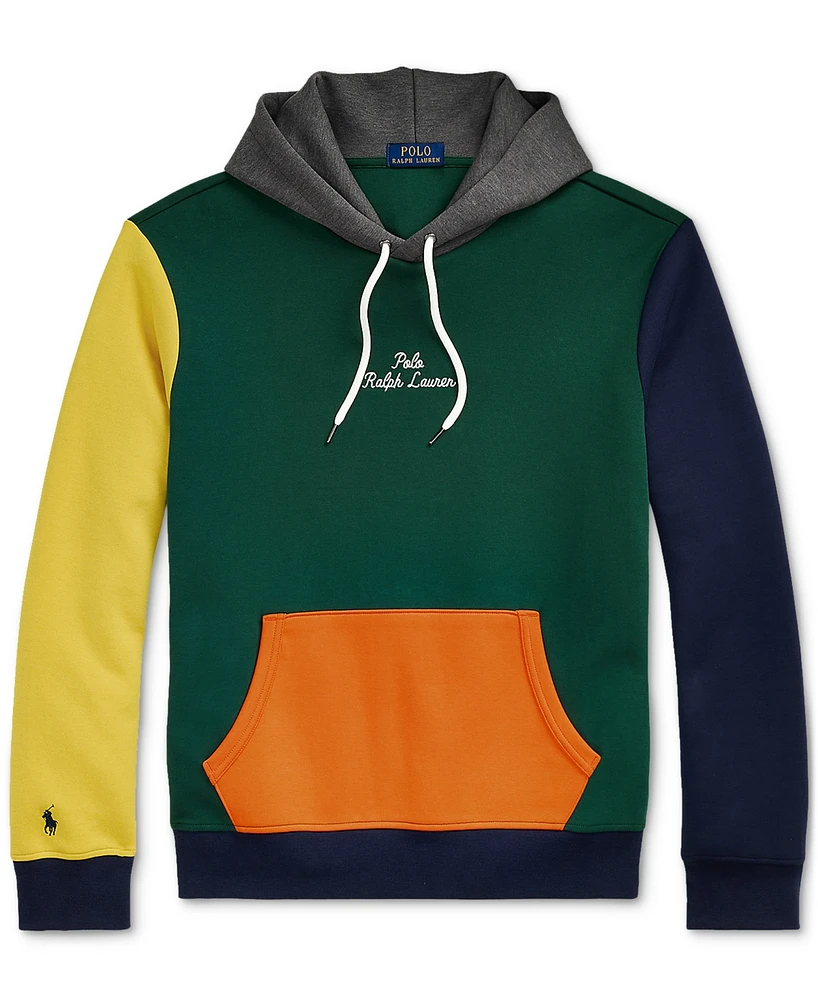 Polo Ralph Lauren Men's Big & Tall Logo Color-Blocked Double-Knit Hoodie