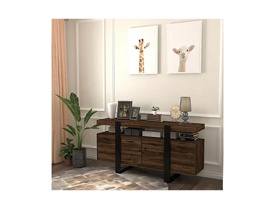 Streamdale Furniture Modern Tv Stand with Storage Cabinets for 75