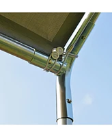 10'x20' Carport Heavy Duty Galvanized Car Canopy with Included Anchor Kit, 3 Reinforced Steel Cables, Grey