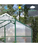 Newly marketed Gain height windproofaluminum greenhouse 6x8 Ft Polycarbonate Greenhouse Raised Base and Anchor Aluminum Heavy Duty Walk-in Greenhouses