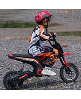 Simplie Fun Electric Dirt Bike with Twist Grip Throttle, 24V 350W Off