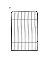 Flynama Metal Pet Playpen 39.13-in x 21.98-in Black Metal Indoor/Outdoor Playpen