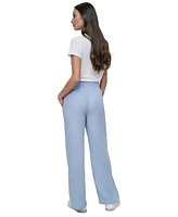 Dkny Jeans Women's High-Rise Gauze Straight-Leg Pants