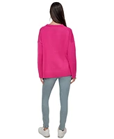 Dkny Jeans Women's Varsity Logo Crewneck Sweater