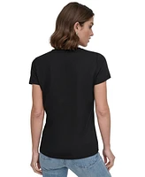 Dkny Jeans Women's Studded Logo T-Shirt 