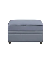 Streamdale Furniture Bois Ii Ottoman (Storage) in Gray Velvet