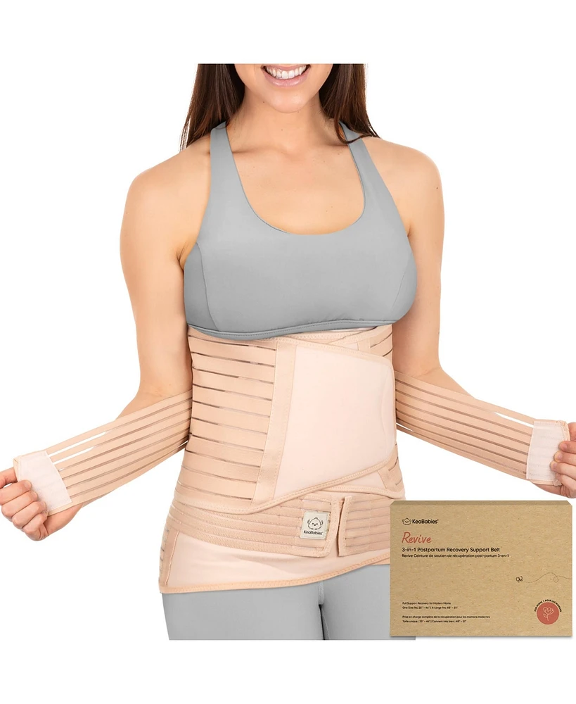 KeaBabies Maternity 3 1 Postpartum Belly Support Recovery Wrap, Band, Pregnancy Band