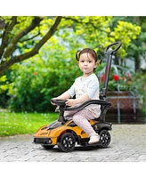 Simplie Fun 2-in-1 Ride On Push Car for Toddlers 1-3, Licensed Lamborghini Stroller Sliding Car, Push