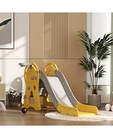 Streamdale Furniture 3-in-1 Toddler Slide with Climber, Hoop, and Duck Pattern