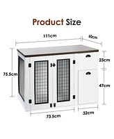 Slickblue Furniture-Style Wooden Dog Cage for Stylish and Functional Pet Housing