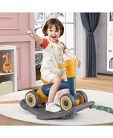 Costway 3 1 Rocking Horse with Detachable Balance Board and Height Adjustable Seat