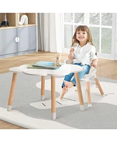 Costway 6-in-1 Convertible Wooden Baby Highchair Infant Feeding Chair with Removable Tray