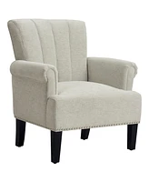 Slickblue Accent Rivet Tufted Polyester Armchair for Stylish and Comfortable Home Decor