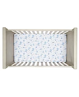 Lambs & Ivy Little Skipper Cotton Nautical Sailboat Fitted Crib/Toddler Sheet