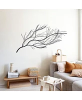 LuxenHome Black with Gold Metal Branch Wall Decor