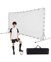 Costway Soccer Rebounder Net 12 x 6 Ft Portable Football Training Equipment with Net