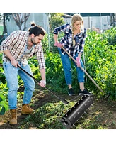 Costway 21" Manual Lawn Aerator Grass Aeration Tool Filled with Sand or Stone with Handle