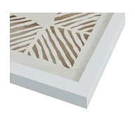 Framed Geometric Rice Paper Panel 2-piece Shadowbox Wall Decor Set